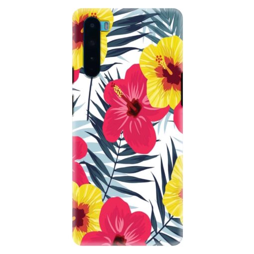 Oneplus Nord Mobile Cover Red Yellow Floral FLOB