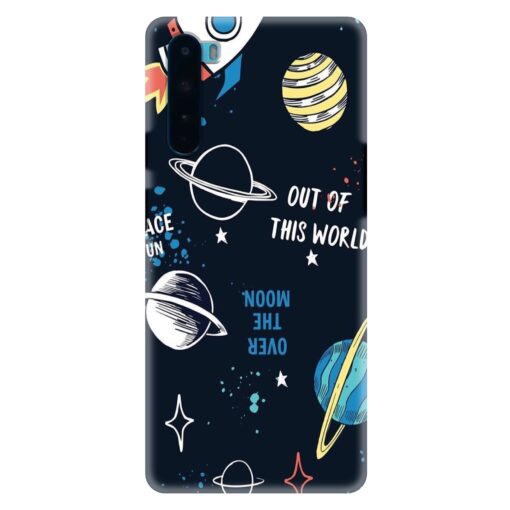 Oneplus Nord Mobile Cover Space Fun Doodle