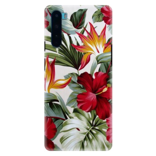 Oneplus Nord Mobile Cover Tropical Floral DE5