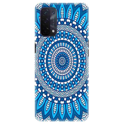 Oppo A54 Mobile Cover Blue Mandala Art