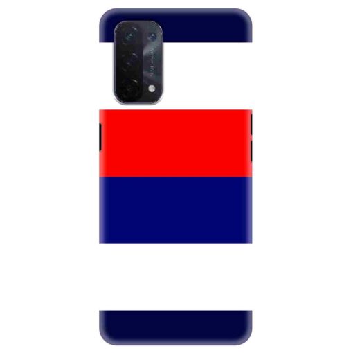 Oppo A54 Mobile Cover Blue Red Horizontal Line