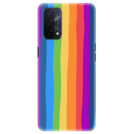 Oppo A54 Mobile Cover Colorful Dark Shade Rainbow