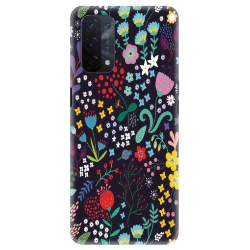 Oppo A54 Mobile Cover Dark Blue Floral FLOJ