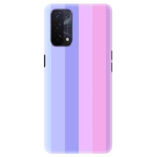 Oppo A54 Mobile Cover Light Shade Straight Rainbow