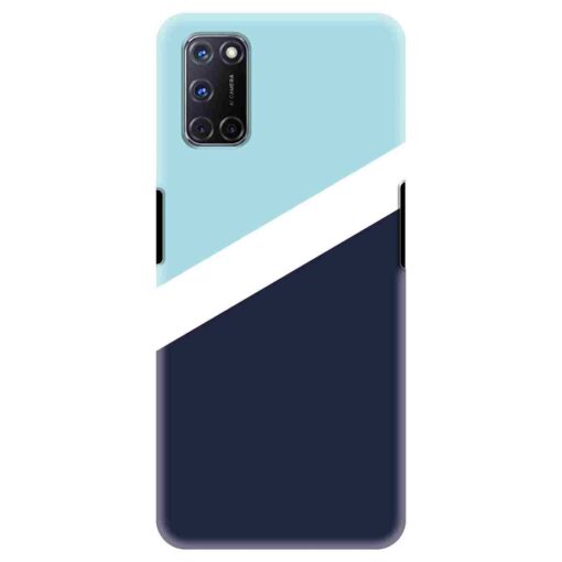 Oppo A72 Mobile Cover Blue Slanting Designer