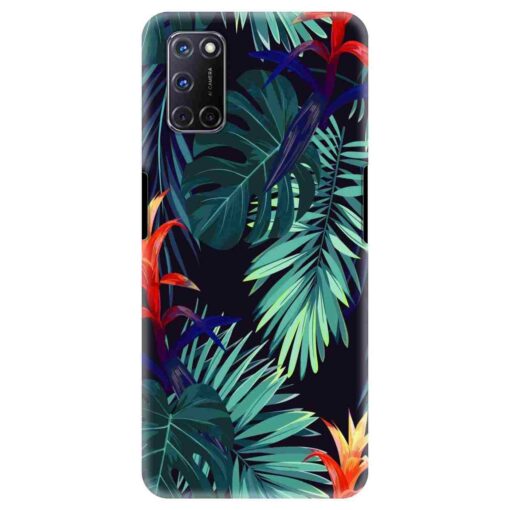 Oppo A72 Mobile Cover Multicolor Leaf FLOC