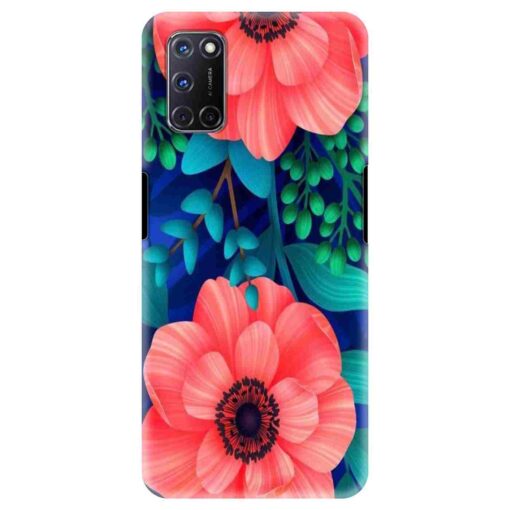 Oppo A72 Mobile Cover Peach Floral