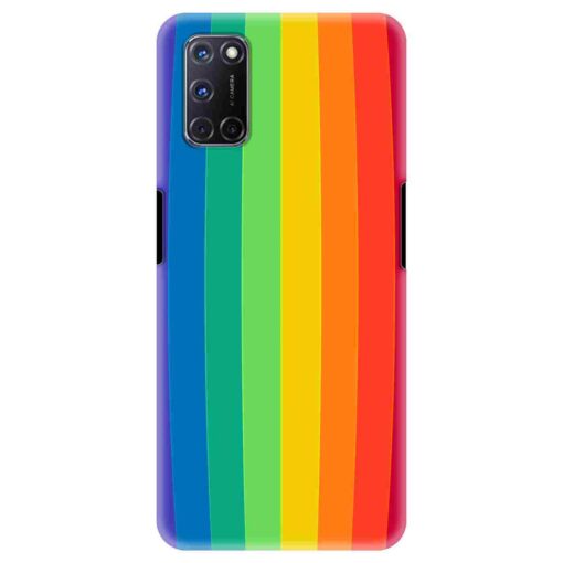 Oppo A72 Mobile Cover Vertical Rainbow