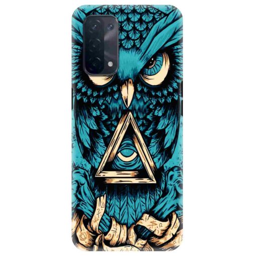 Oppo A74 Mobile Cover Blue Almighty Owl