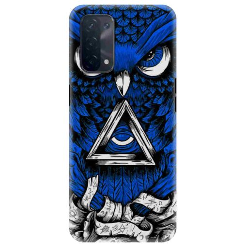 Oppo A74 Mobile Cover Blue Owl