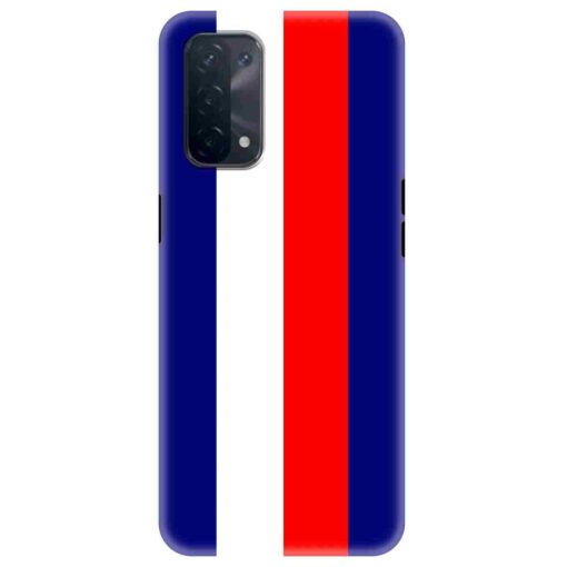 Oppo A74 Mobile Cover Blue Red Straight Line