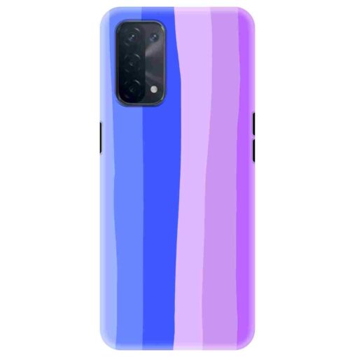 Oppo A74 Mobile Cover Blue Shade Rainbow Hardcase