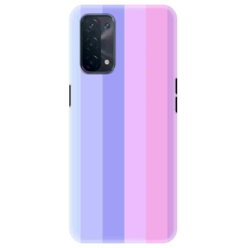 Oppo A74 Mobile Cover Light Shade Straight Rainbow