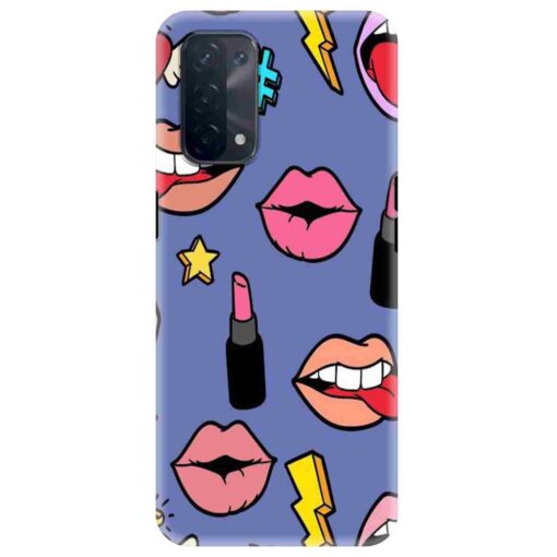 Oppo A74 Mobile Cover Lipstick Lips Design