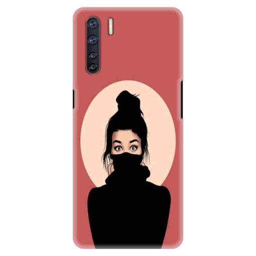 Oppo F15 Mobile Cover Beautiful Girl