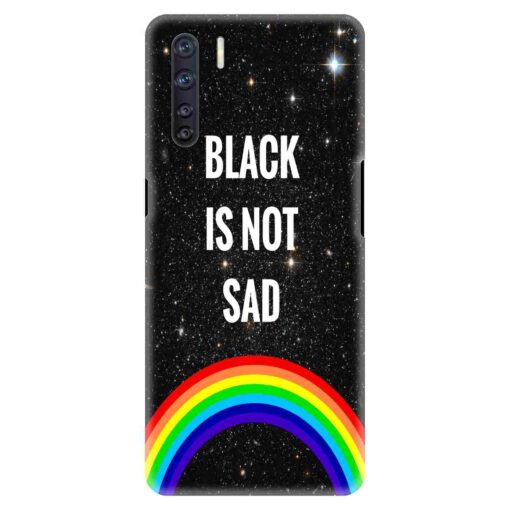 Oppo F15 Mobile Cover Black is Not Sad