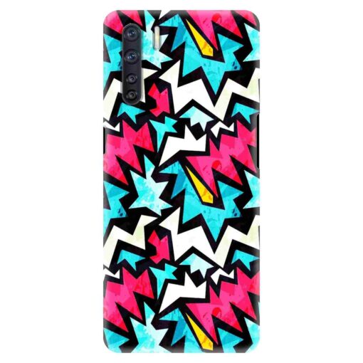 Oppo F15 Mobile Cover Colorful Abstract