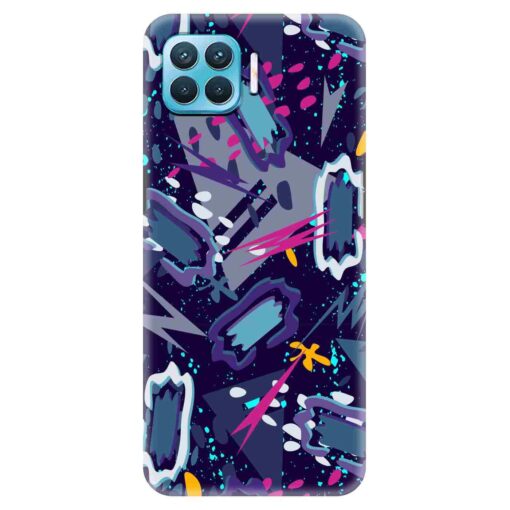 Oppo F17 Pro Mobile Cover Blue Abstract