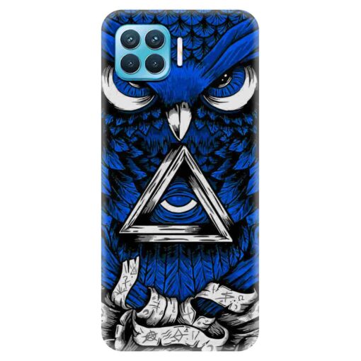 Oppo F17 Pro Mobile Cover Blue Owl