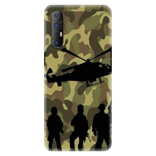 Oppo Reno 3 Pro Mobile Cover Army Design Mobile Cover