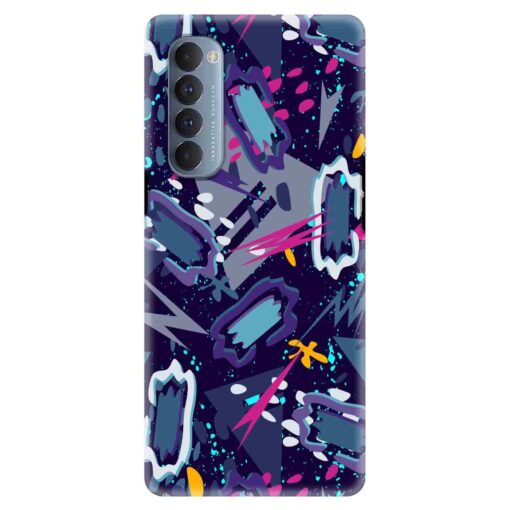 Oppo Reno 4 Pro Mobile Cover Blue Abstract