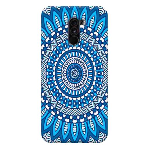 Poco F1 Mobile Cover Blue Mandala Art