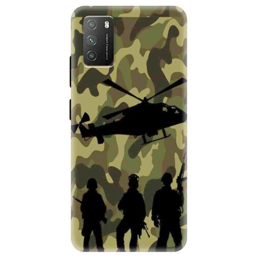 Poco M3 Mobile Cover Army Design Mobile Cover