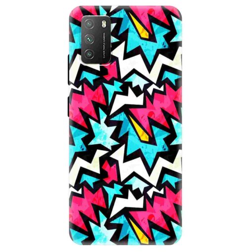 Poco M3 Mobile Cover Colorful Abstract