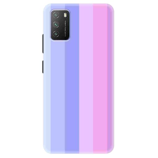 Poco M3 Mobile Cover Light Shade Straight Rainbow