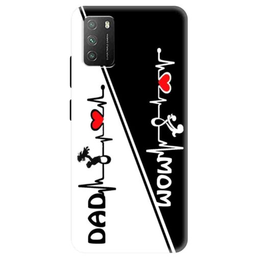 Poco M3 Mobile Cover Mom Dad Love