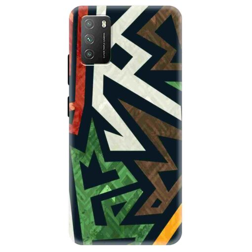 Poco M3 Mobile Cover Multicolor Abstracts