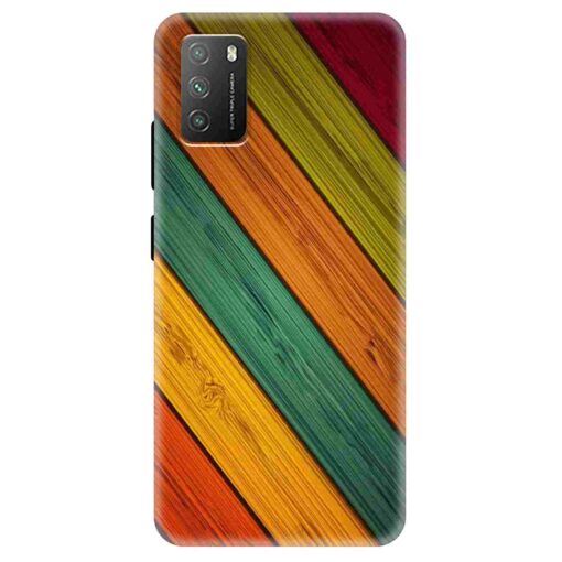 Poco M3 Mobile Cover Wooden Print