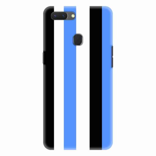 Realme 2 Pro Mobile Cover Blue Black Straight Rainbow