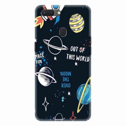 Realme 2 Pro Mobile Cover Space Fun Doodle