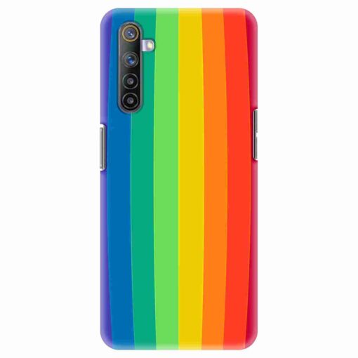 Realme 6 Mobile Cover Vertical Rainbow