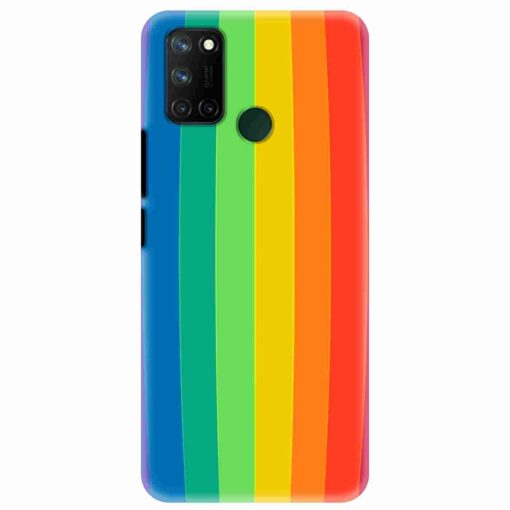 Realme 7i Mobile Cover Vertical Rainbow