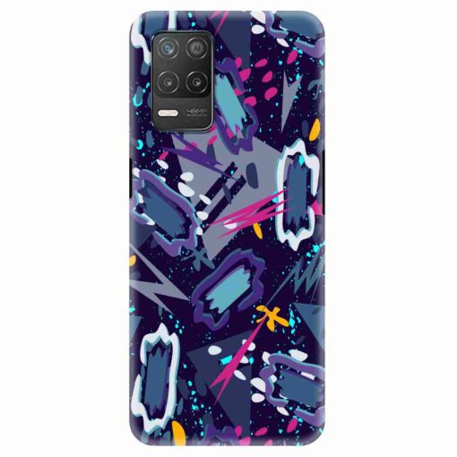 Realme 8 5G Mobile Cover Blue Abstract