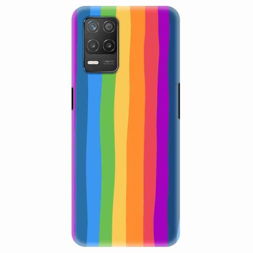 Realme 8 5G Mobile Cover Colorful Dark Shade Rainbow