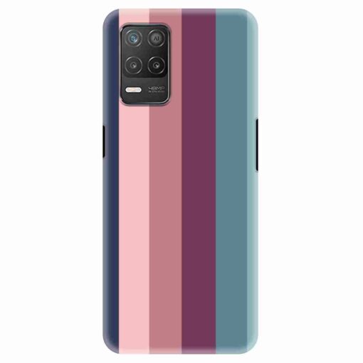 Realme 8 5G Mobile Cover Dark Shade Straight Rainbow