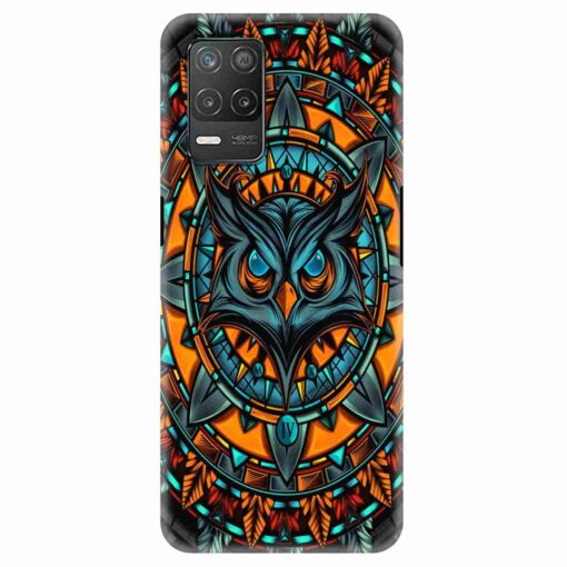 Realme 8 5G Mobile Cover Orange Amighty Owl