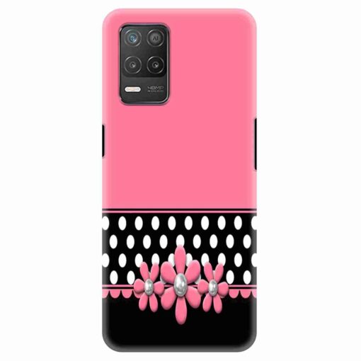 Realme 8 5G Mobile Cover Pink black Floral