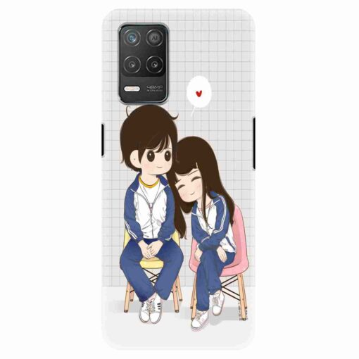 Realme 8 5G Mobile Cover Romantic Friends Back Cover