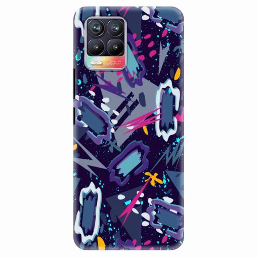 Realme 8 Mobile Cover Blue Abstract