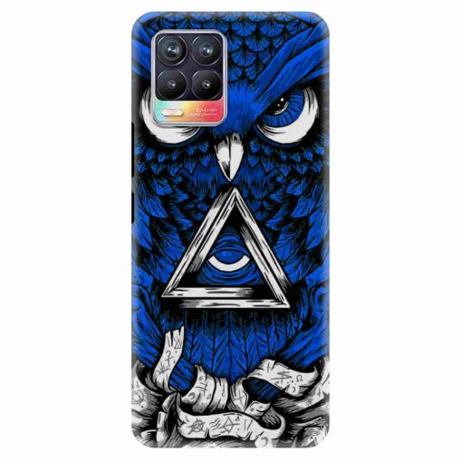 Realme 8 Mobile Cover Blue Owl