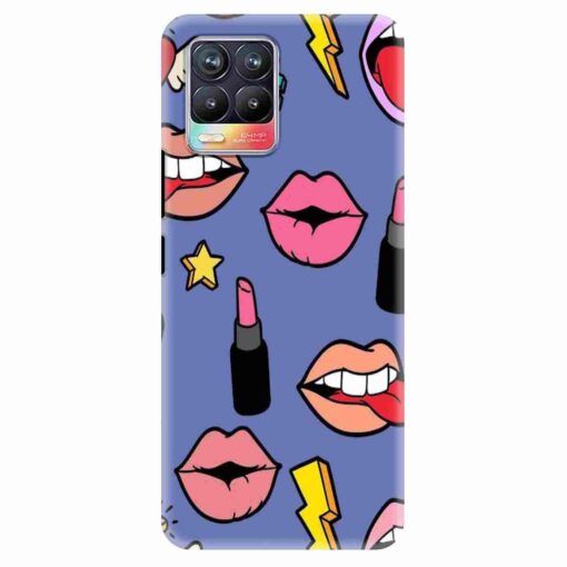 Realme 8 Mobile Cover Lipstick Lips Design