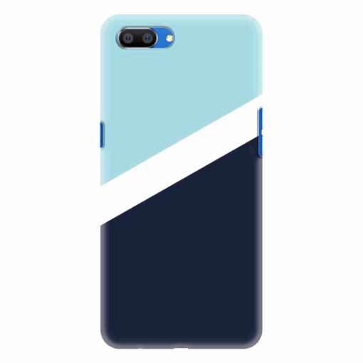 Realme C1 Mobile Cover Blue Slanting Designer