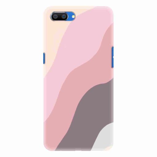 Realme C1 Mobile Cover Colorful Curvy Line