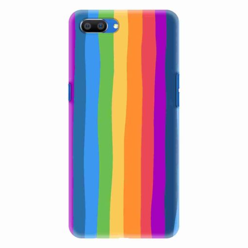 Realme C1 Mobile Cover Colorful Dark Shade Rainbow