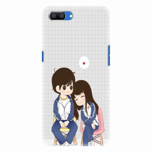 Realme C1 Mobile Cover Cute Couple