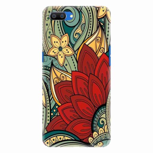 Realme C1 Mobile Cover Floral Design FLOD